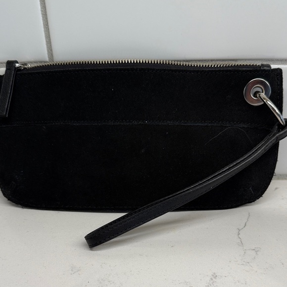Bath and Body Works Black Suede Wristlet Clutch - Picture 3 of 4